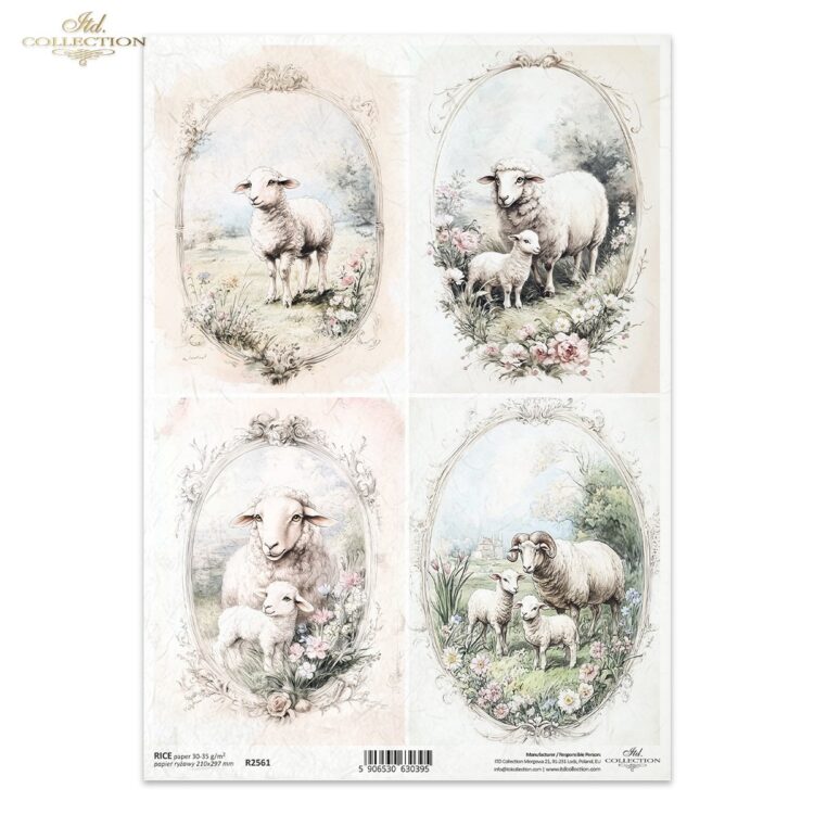R2561 HÂRTIE DE OREZ DECOUPAGE COLECTIA ITD A4 - R2561 - Imagine 1