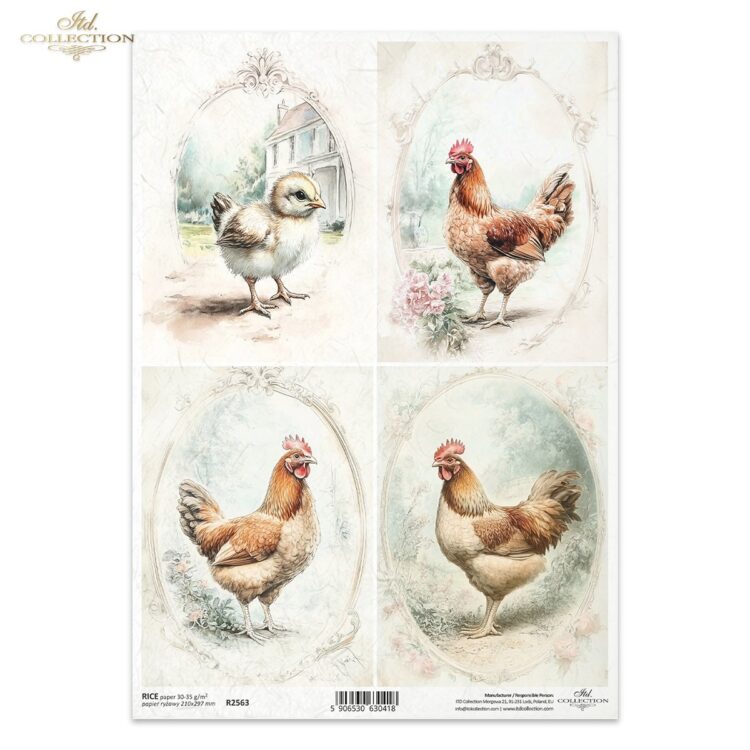 R2563 HÂRTIE DE OREZ DECOUPAGE COLECTIE ITD A4 - R2563 - Imagine 1