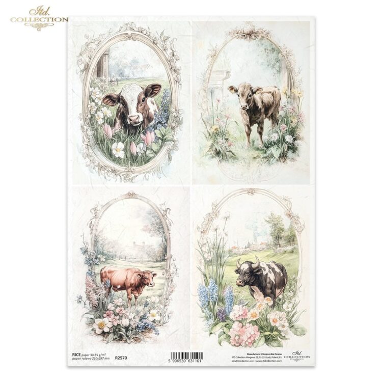 R2570 HÂRTIE DE OREZ DECOUPAGE COLECTIA ITD A4 - R2570 - Imagine 1