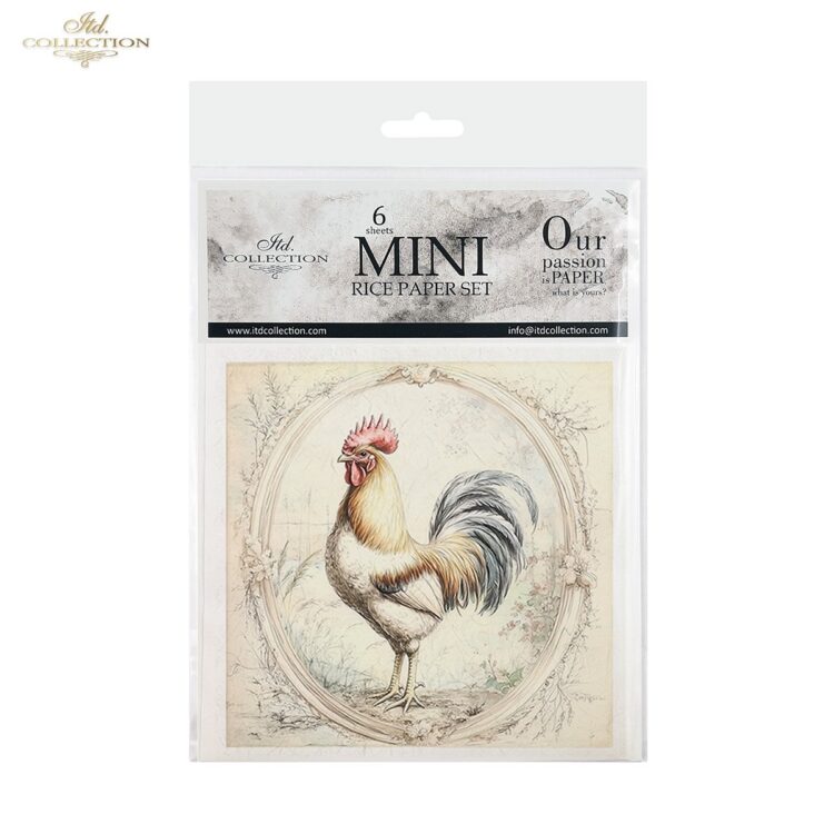 RSM161 COLECȚIA ITD MINI HÂRTIE DE OREZ C-CT 6 BUC 14.8X14.8CM - RSM161 - Imagine 1