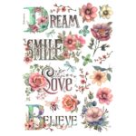 STAMPERIA DREAM, ZÂMBET DECOUPAGE HÂRTIE DE OREZ A4-DFSA4992
