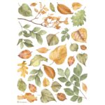 HÂRTIE DE OREZ STAMPERIA LEAVES DECOUPAGE A4-DFSA4999