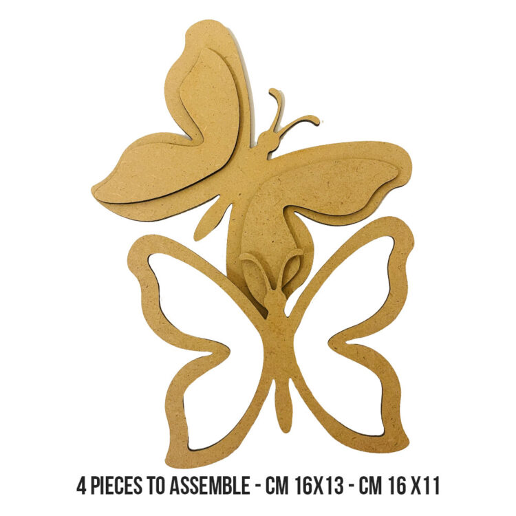 STAMPERIA CASA TRANDAFIRILOR MDF ELEMENTS PAPILLONS - KLSM43 - Imagine 2