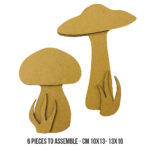 STAMPERIA HIDDEN GROVE MDF ELEMENTS CIUPERCI - KLSM44 - Imagine 2