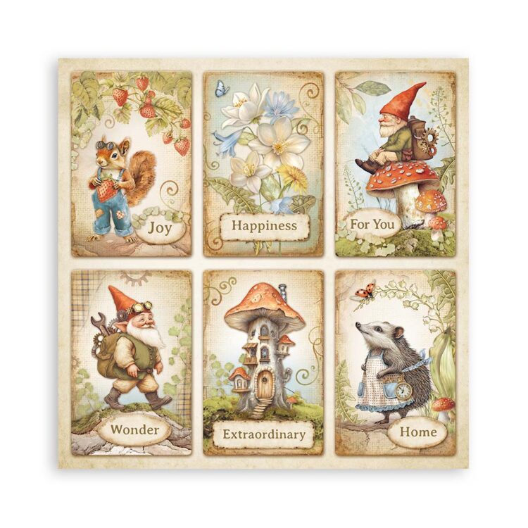 BLOC STAMPERIA HIDDEN GROVE 20.3/20.3 CM -SBBSXB10 - Imagine 6