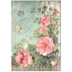 HÂRTIE DE DECOUPAGE CASA DE TRANDAFIRI STAMPERIA A4-DFSA41018