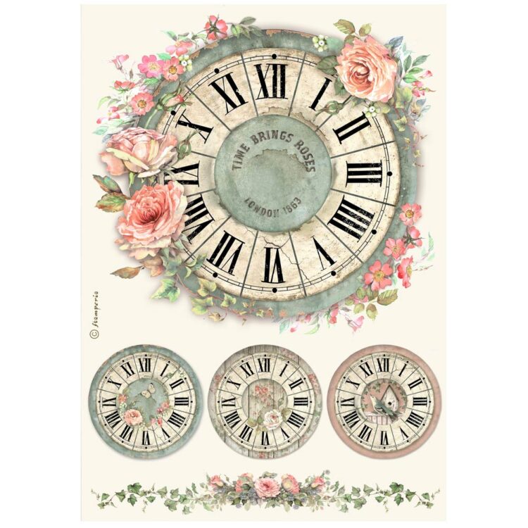 STAMPERIA CASA TRANDAFIRILOR HÂRTIE DECOUPAGE A4-DFSA41021 - Imagine 1