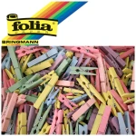 CLEȘTE DIN LEMN FOLIA PENTRU DECOR 3,5 CM PASTEL - Imagine 3