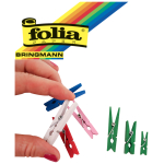 CLEȘTE DIN LEMN FOLIA PENTRU DECORARE 2,5 CM COLORAT