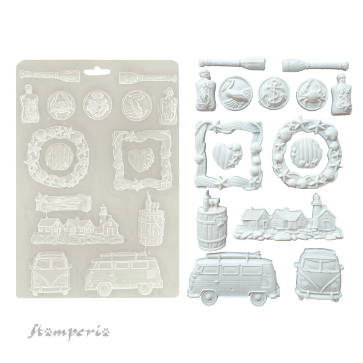 STAMPERIA SILENT SEA SOFT MOLD A4 - K3PTA4591 - Imagine 2