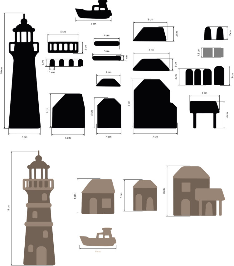 FARUL STAMPERIA SILENT SEA MDF ELEMENTS - KLSM49 - Imagine 3