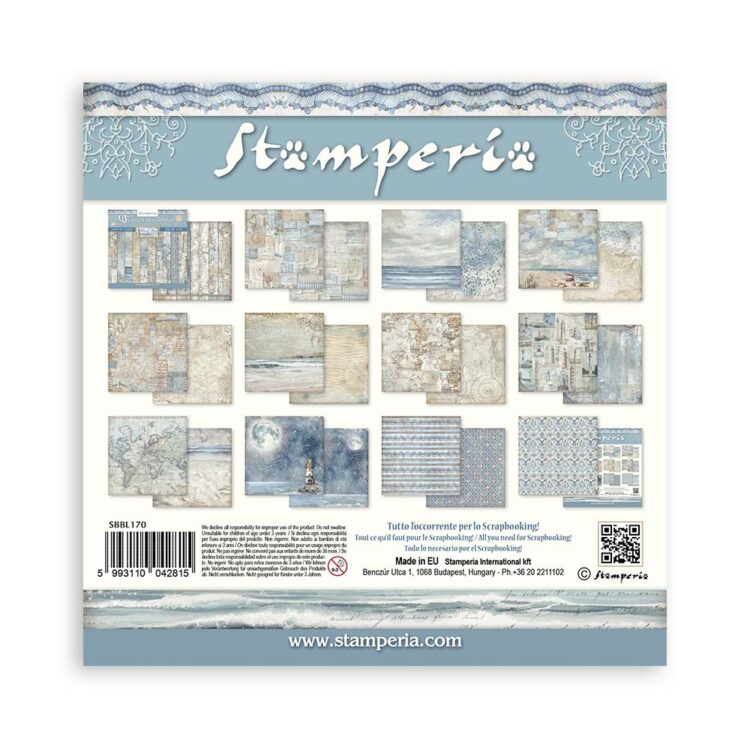 STAMPERIA SILENT SEA PAPER BLOCK 30.5/30.5CM-SBBL170 - Imagine 34