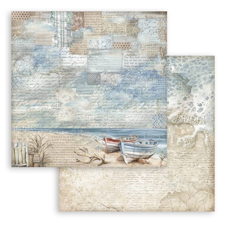 STAMPERIA SILENT SEA PAPER BLOCK 30.5/30.5CM-SBBL170 - Imagine 11