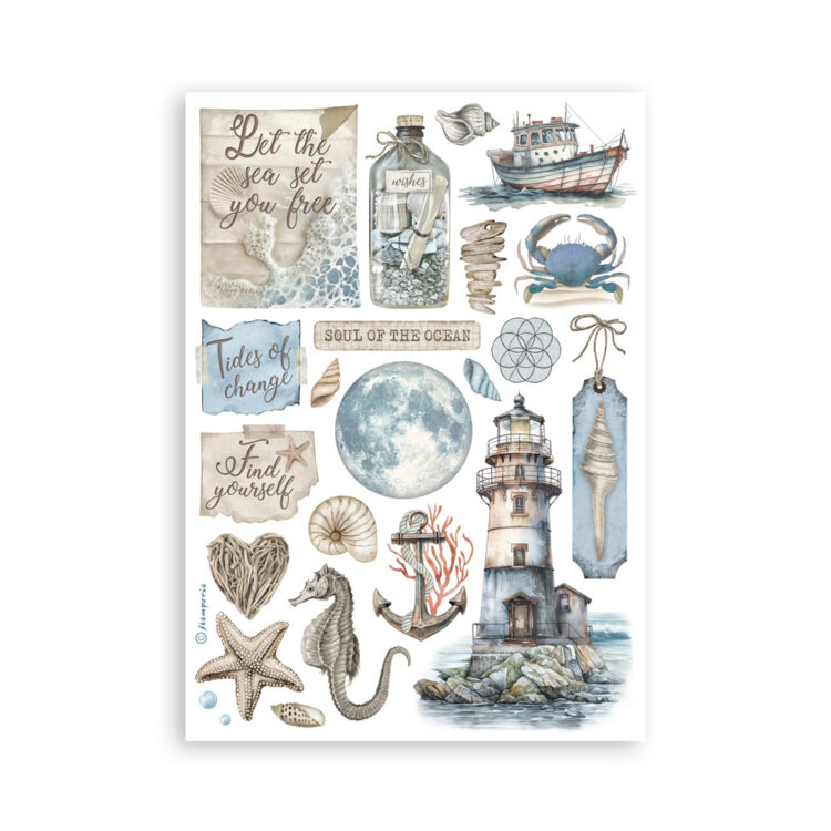 STAMPERIA SILENT SEA WASHI PAD 8 COLI A5 -SBW19 - Imagine 8