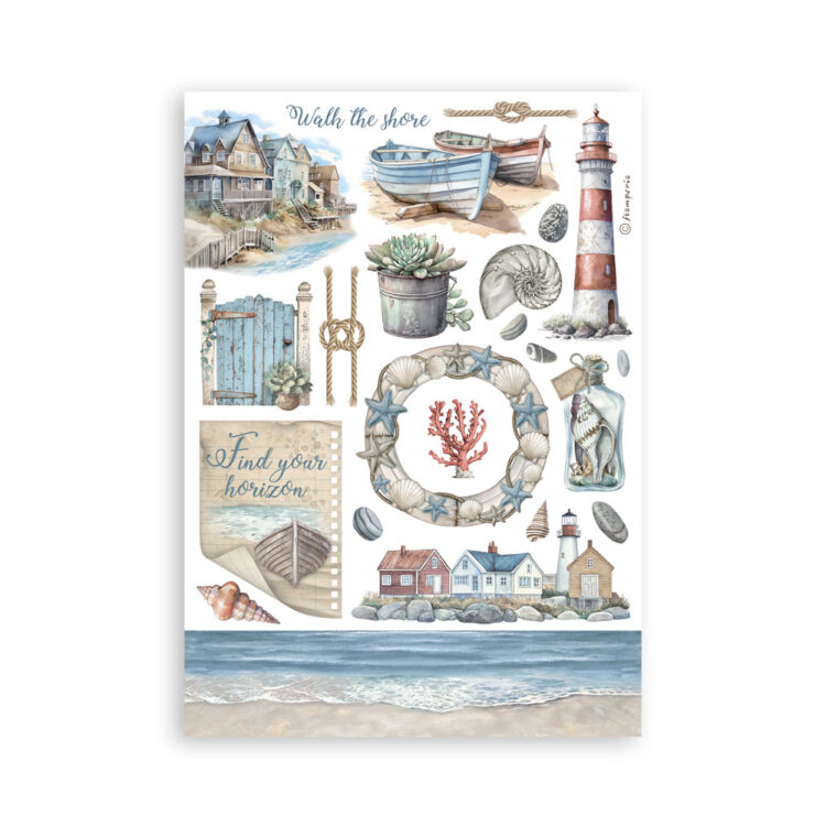 STAMPERIA SILENT SEA WASHI PAD 8 COLI A5 -SBW19 - Imagine 5