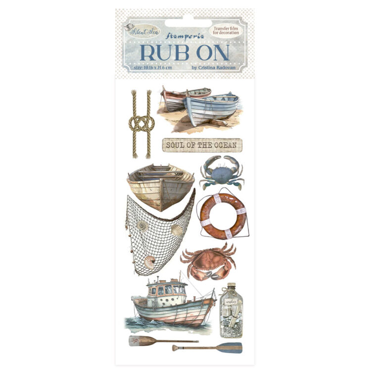 STAMPERIA SILENT SEA RUB PE 10.16/21.6CM-DFLRB155 - Imagine 1