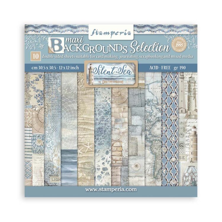 STAMPERIA SILENT SEA PAPER BLOCK 30.5/30.5CM-SBBL170 - Imagine 1