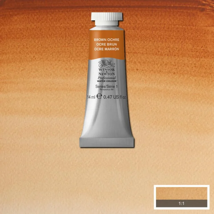 015059 W&N AQUACOLOR PAINT PROFESSIONAL 14 ML. - OCRU MARO - Imagine 1