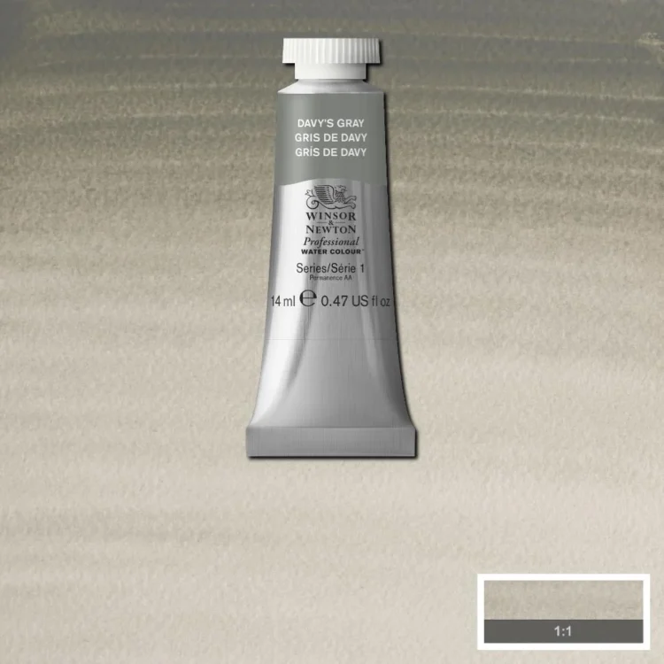 015217 W&N VOPSEA ACUARELĂ PROFESSIONAL 14 ML - DAVY'S GRAY - Imagine 1