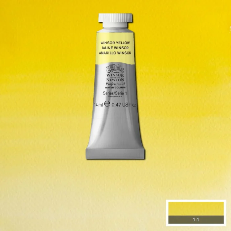 W&N AQUACOLOR PAINT PROFESSIONAL 14 ML. - WINSOR GALBEN - Imagine 1