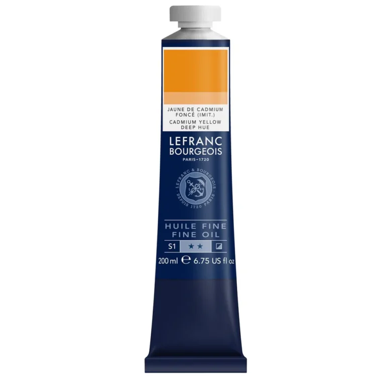 Cadmium Yellow Deep Hue L&B VOPSEA ÎN ULEI FINE 200 ML - GALBEN CADMIU NUANȚĂ PROFUNDĂ 696 - Imagine 1