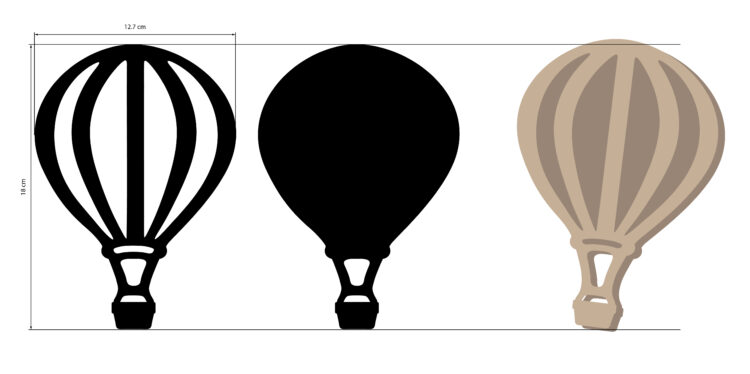 BALON CU AER STAMPERIA TIMELESS MDF ELEMENTS - KLSM52 - Imagine 3