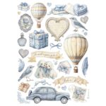 HÂRTIE DE DECOUPAGE ATEMPORALĂ STAMPERIA A4-DFSA41037