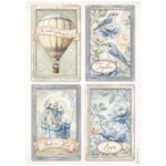HÂRTIE DECOUPAGE ATEMPORALĂ STAMPERIA A4-DFSA41039