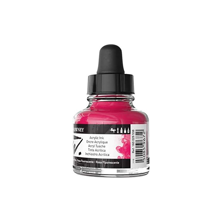 160538 DUȘ ACRILIC DALER ROWNEY FW 29.5 ML - ROZ FLUO 160029538 - Imagine 1