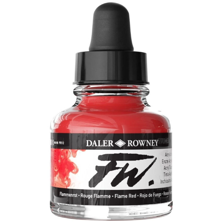 161517 DUȘ ACRILIC DALER ROWNEY FW 29.5 ML - ROȘU APRINS 160029517 - Imagine 1