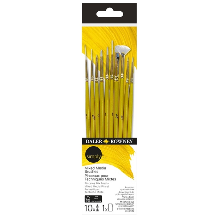 216310 DALER ROWNEY PERII SINTETICE SET 10 BUC. - 216 650 310 - Imagine 1