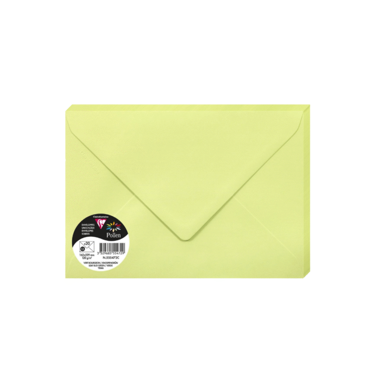 PLIC CLAIREFONTAINE 162/229 MM. -VERDE - Imagine 1