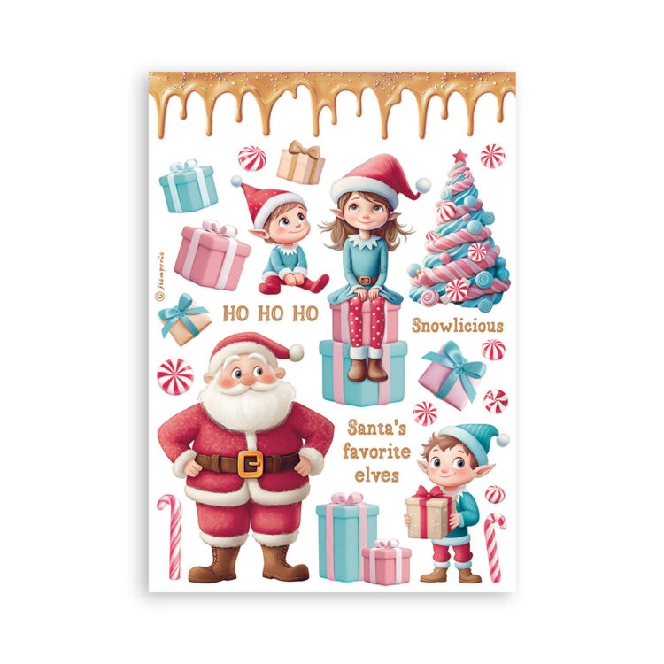 STAMPERIA CANDY CRĂCIUN WASHI PAD 8 COLI A5 - SBW22 - Imagine 2