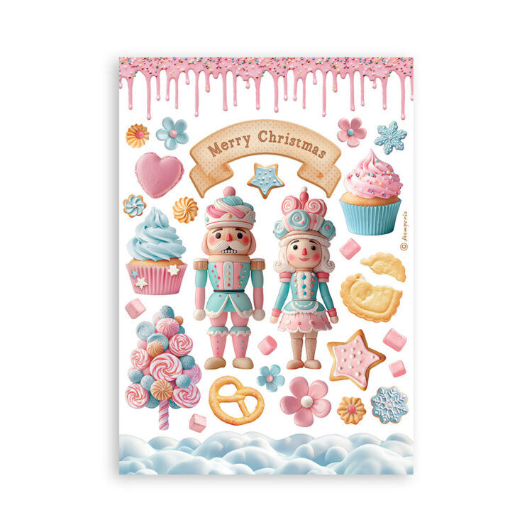 STAMPERIA CANDY CRĂCIUN WASHI PAD 8 COLI A5 - SBW22 - Imagine 4