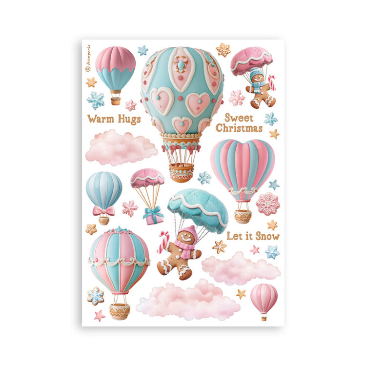 STAMPERIA CANDY CRĂCIUN WASHI PAD 8 COLI A5 - SBW22 - Imagine 6