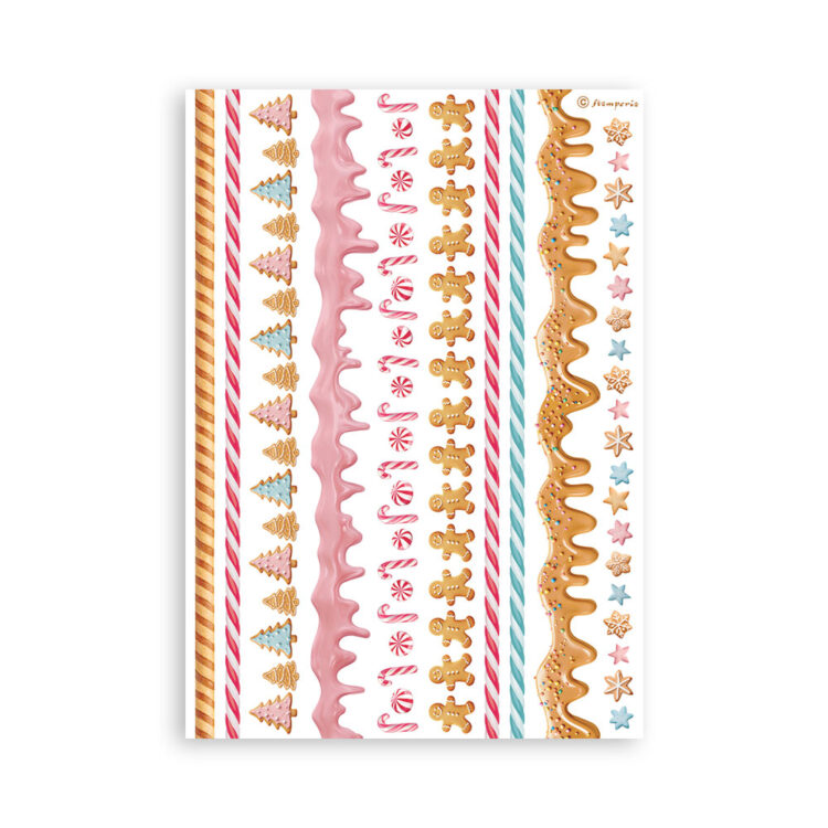 STAMPERIA CANDY CRĂCIUN WASHI PAD 8 COLI A5 - SBW22 - Imagine 8