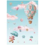 STAMPERIA CANDY HÂRTIE DECOUPAGE DE CRĂCIUN A4 - DFSA41046