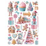 HÂRTIE DE DECUPAJ DE CRĂCIUN STAMPERIA CANDY A4 - DFSA41050