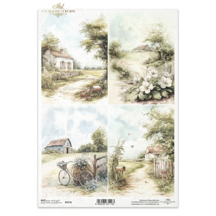 R2576 HÂRTIE DE OREZ DECOUPAGE COLECTIE ITD A4 - R2576 - Imagine 1