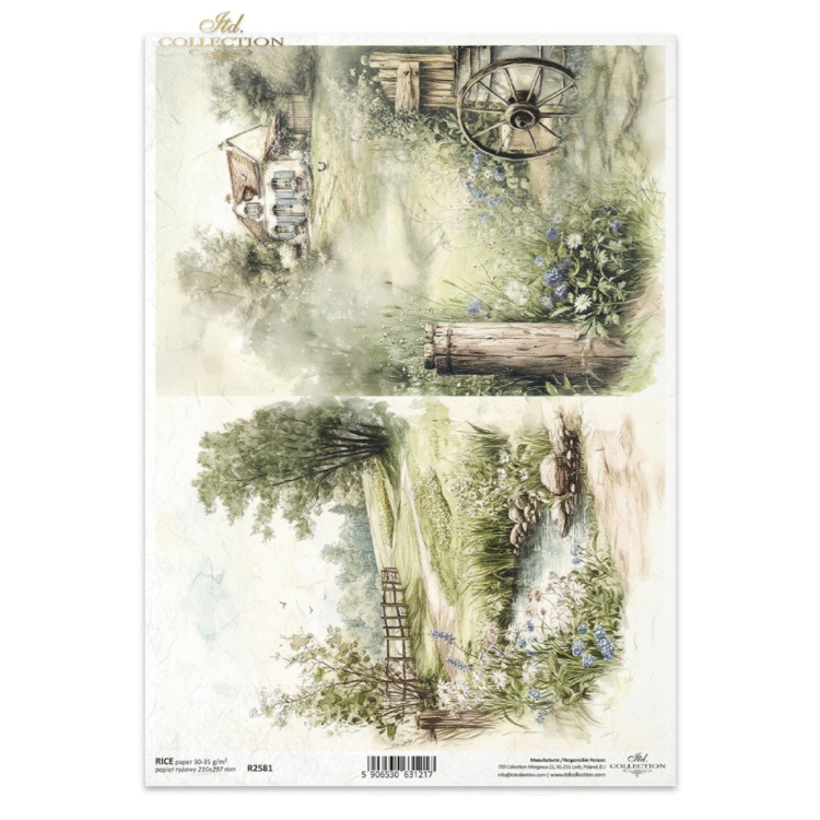 R2581 HÂRTIE DE OREZ DECOUPAGE COLECTIE ITD A4 - R2581 - Imagine 1