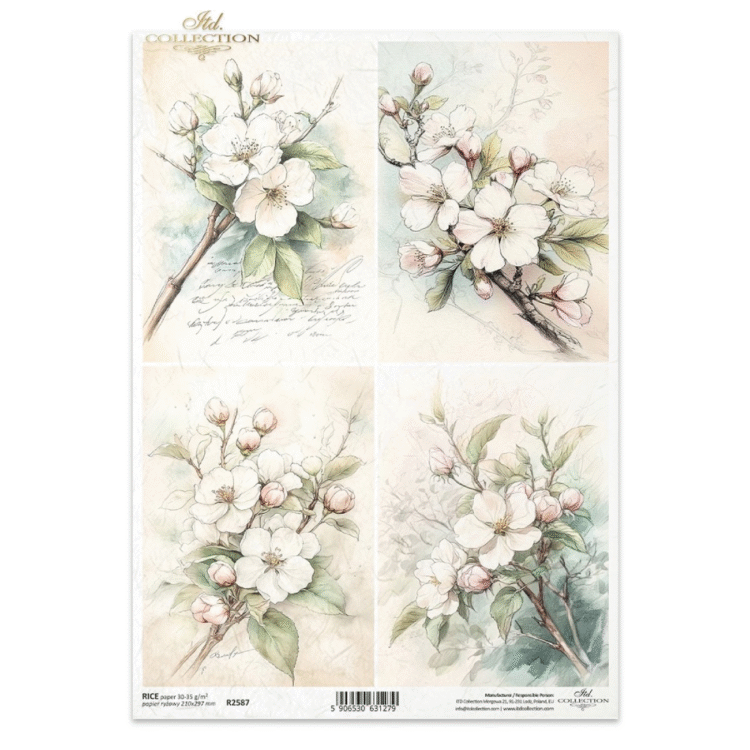 HÂRTIE DE OREZ DECOUPAGE COLECTIE ITD A4 - R2587 - Imagine 1