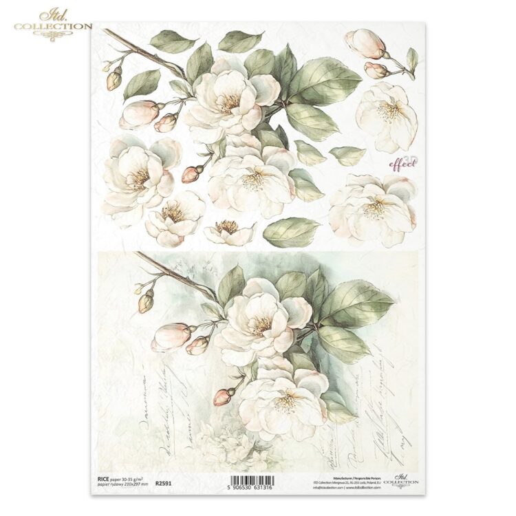 R2591 HÂRTIE DE OREZ DECOUPAGE COLECTIE ITD A4 - R2591 - Imagine 1