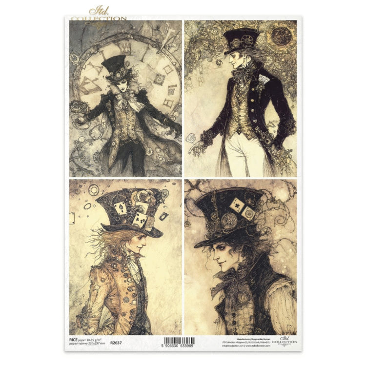 COLECTIA ITD HÂRTIE DE OREZ DECOUPAGE A4 - R2637 - Imagine 1