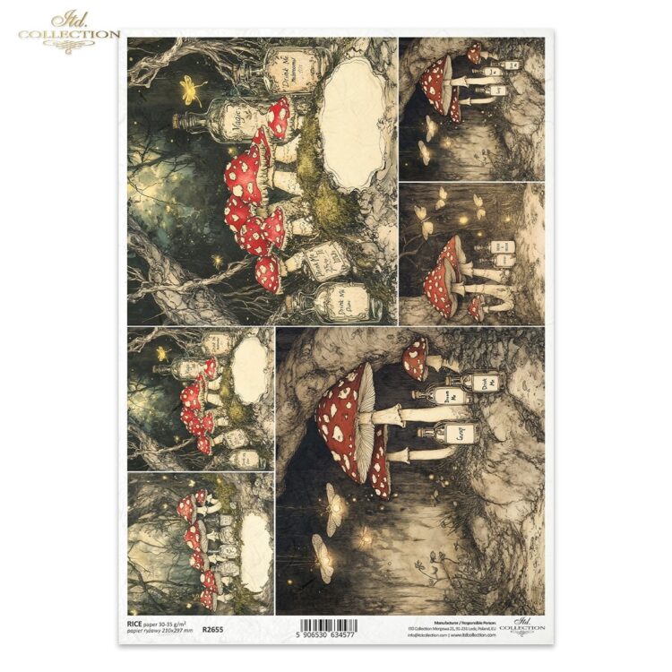 R2655 HÂRTIE DE OREZ DECOUPAGE COLECTIE ITD A4 - R2655 - Imagine 1