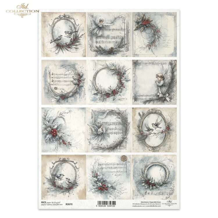 COLECTIA ITD DECOUPAGE HARTIE DE OREZ A4 - R2670 - Imagine 1