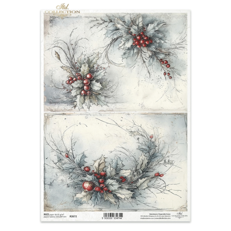 R2672 HÂRTIE DE OREZ DECOUPAGE COLECTIE ITD A4 - R2672 - Imagine 1