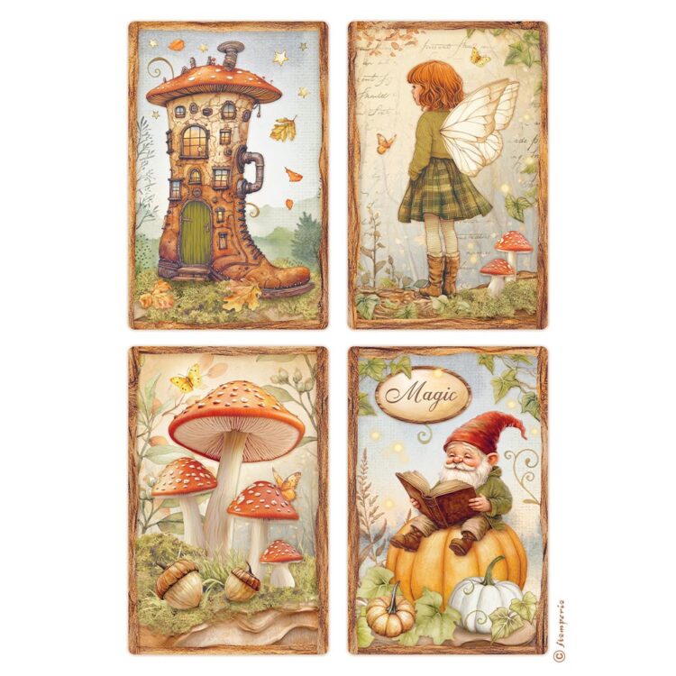 full_DFSA41062_1 STAMPERIA WHISPERING WOODS DECOUPAGE HÂRTIE A4 - DFSA41062 - Imagine 1