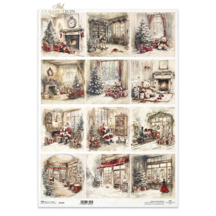 COLECȚIE ITD DECOUPAGE HÂRTIE DE OREZ A3 - R1524L - Imagine 1