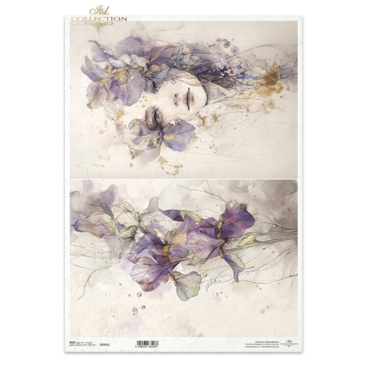 HÂRTIE DE OREZ DECOUPAGE COLECTIE ITD A3 - R1541L - Imagine 1