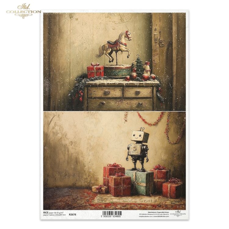 R2678 HÂRTIE DE OREZ DECOUPAGE COLECTIE ITD A4 - R2678 - Imagine 1